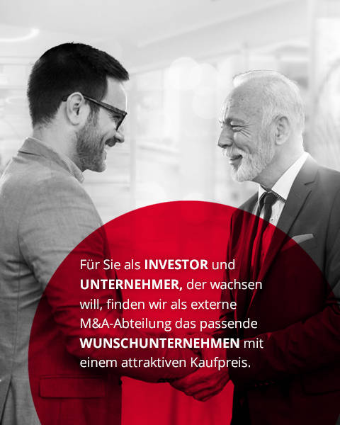 Finden Sie ein erfolgreiches Wunschunternehmen für ihr Wachstum, wir unterstützen Sie beim Unternehmenskauf.