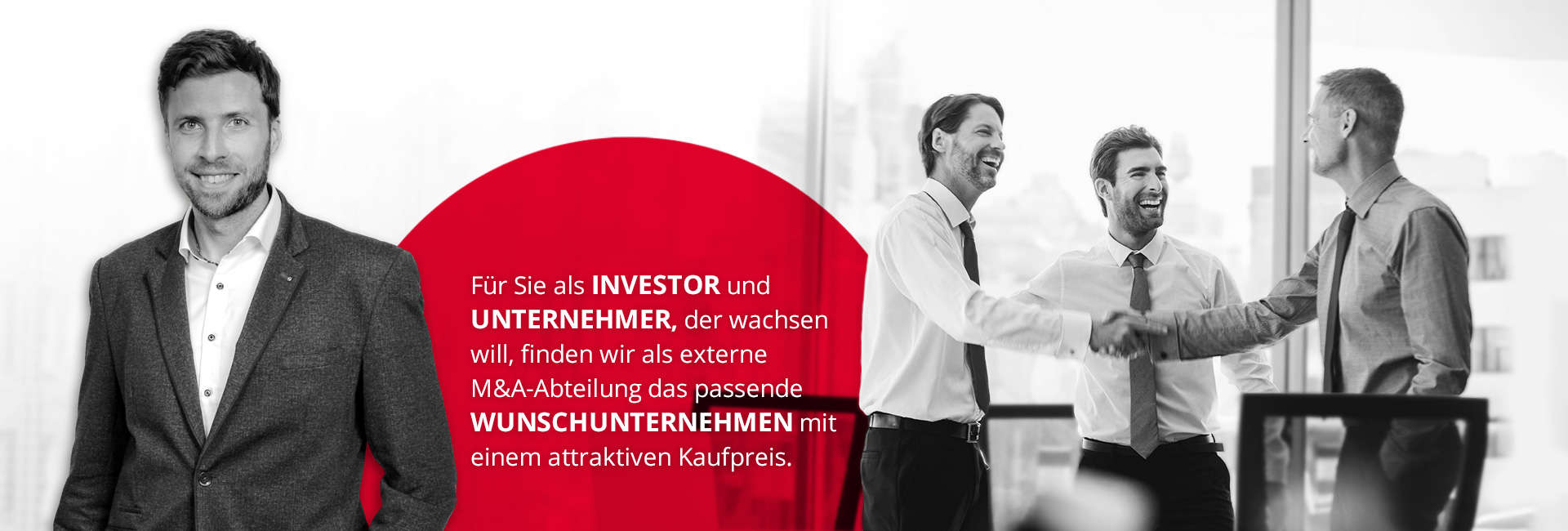 Finden Sie ein erfolgreiches Wunschunternehmen für ihr Wachstum, wir unterstützen Sie beim Unternehmenskauf.